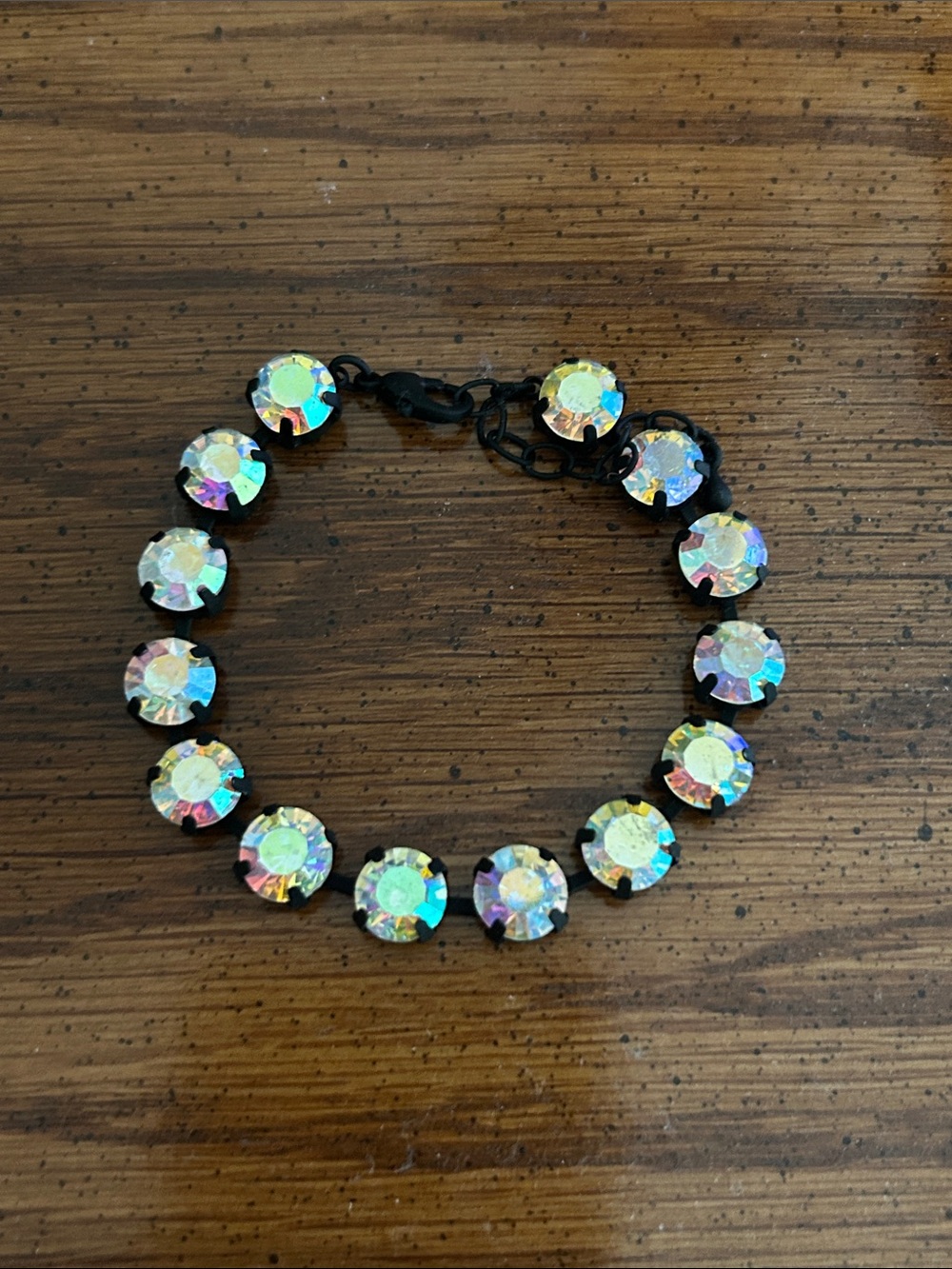 Aurora Crystal Round Tennis Bracelet - Iridescent